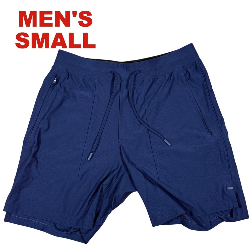 Lululemon License to Train Shorts Mens Small Navy Blue Linerless 7 inch Athletic